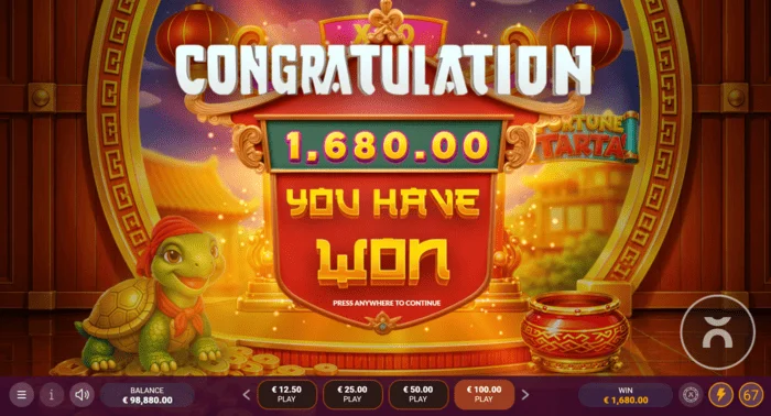 Fortune Tarta - jumla ya ushindi kutokana na Free Spins
